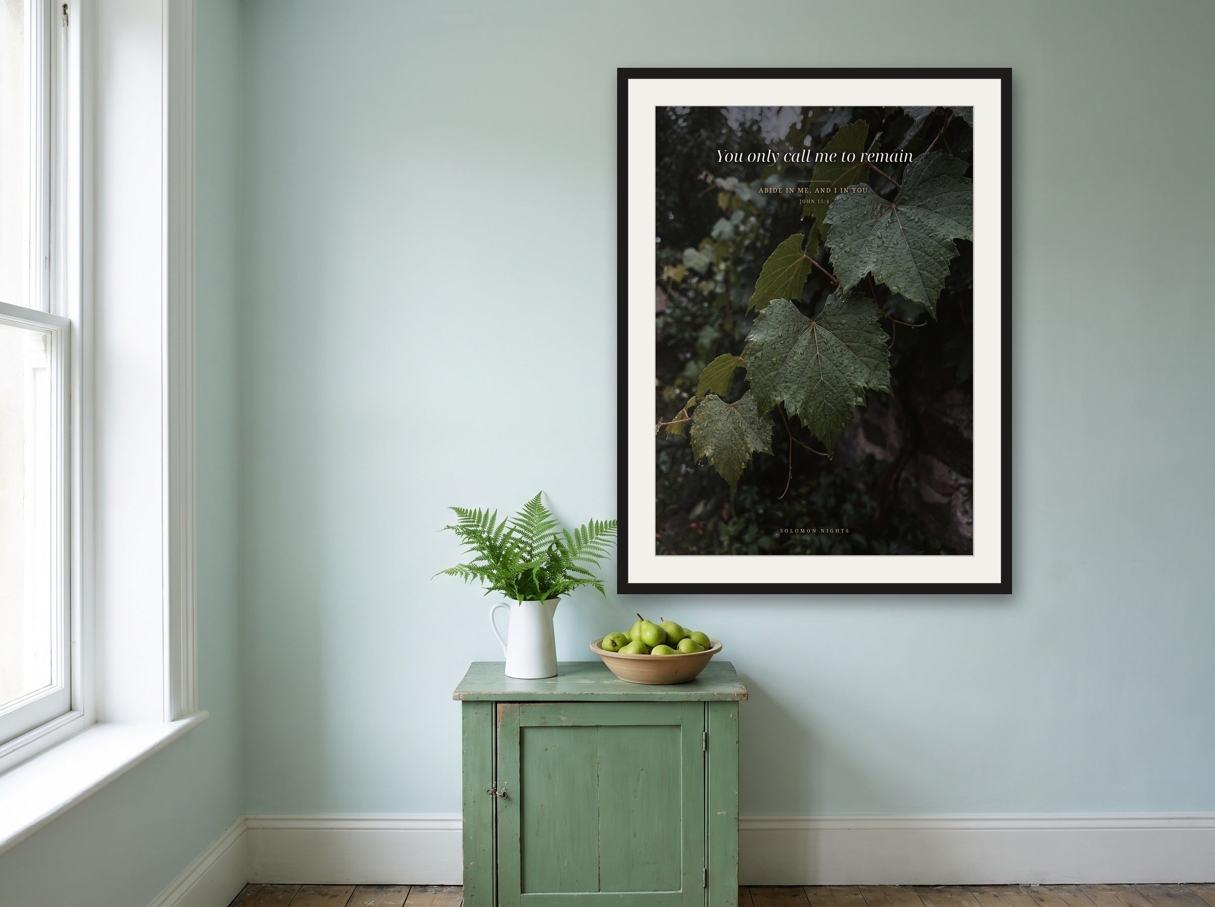Called to Remain print framed on a wall